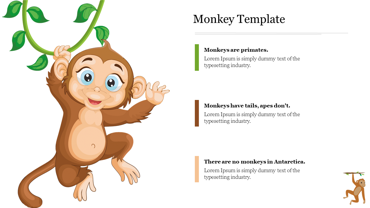 Monkey PowerPoint Template For Presentation & Google Slides